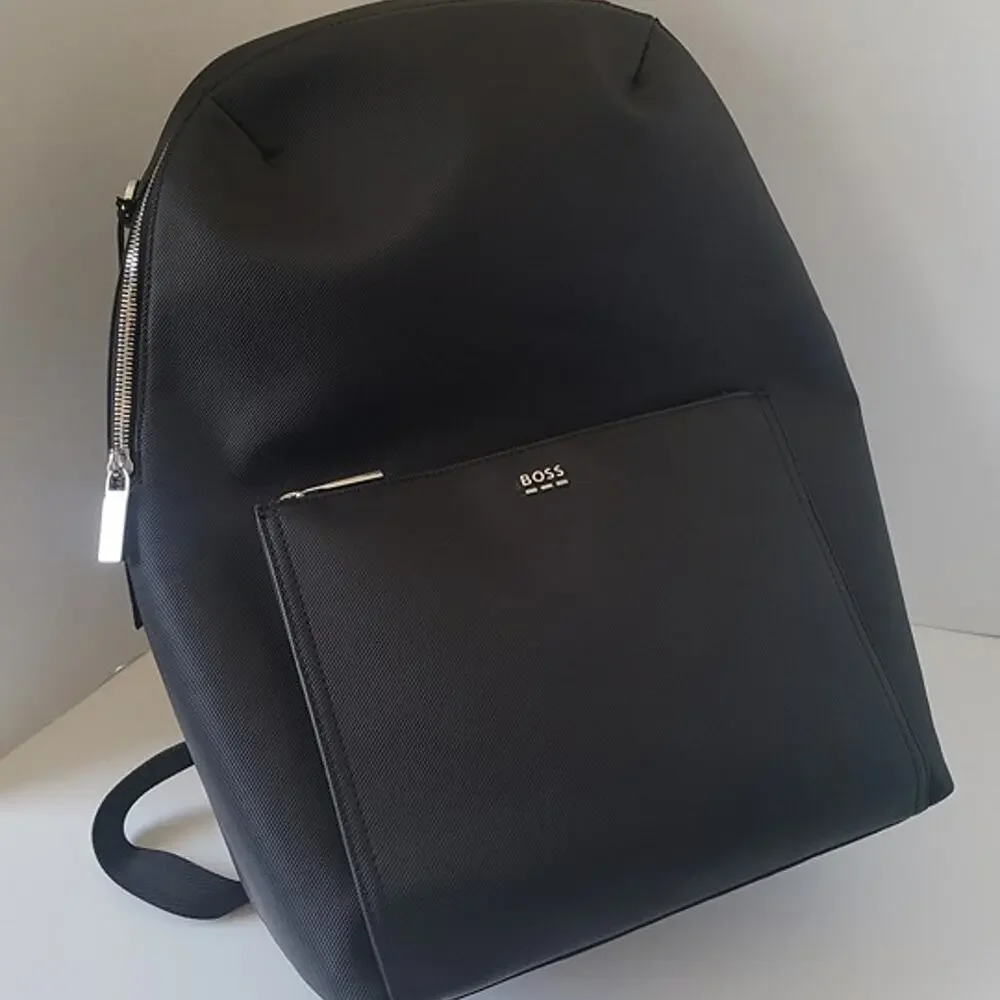 New with Tags • Premium Textured Finish • Black • Authentic BOSS Backpack